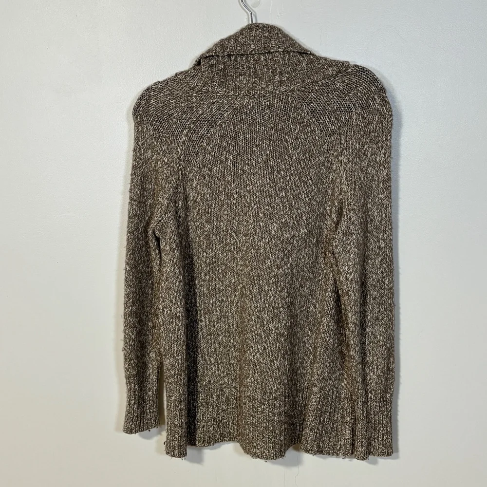 Aritzia Community Sweater Brown White Women’s Small Wool Blend Turtleneck